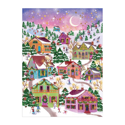 Joy Laforme Snowcap Village 1000 Piece Foil Puzzle
