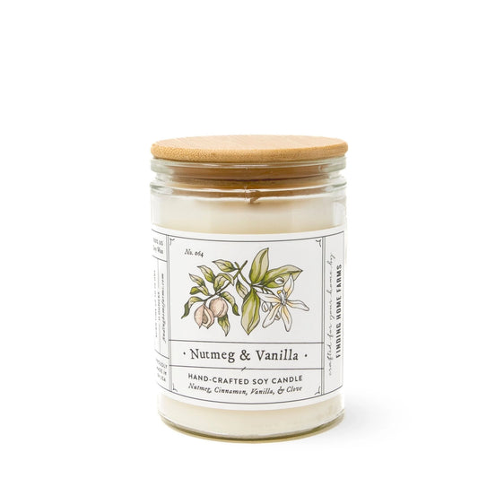 Soy Candle, Nutmeg & Vanilla, Warm Fall Scent