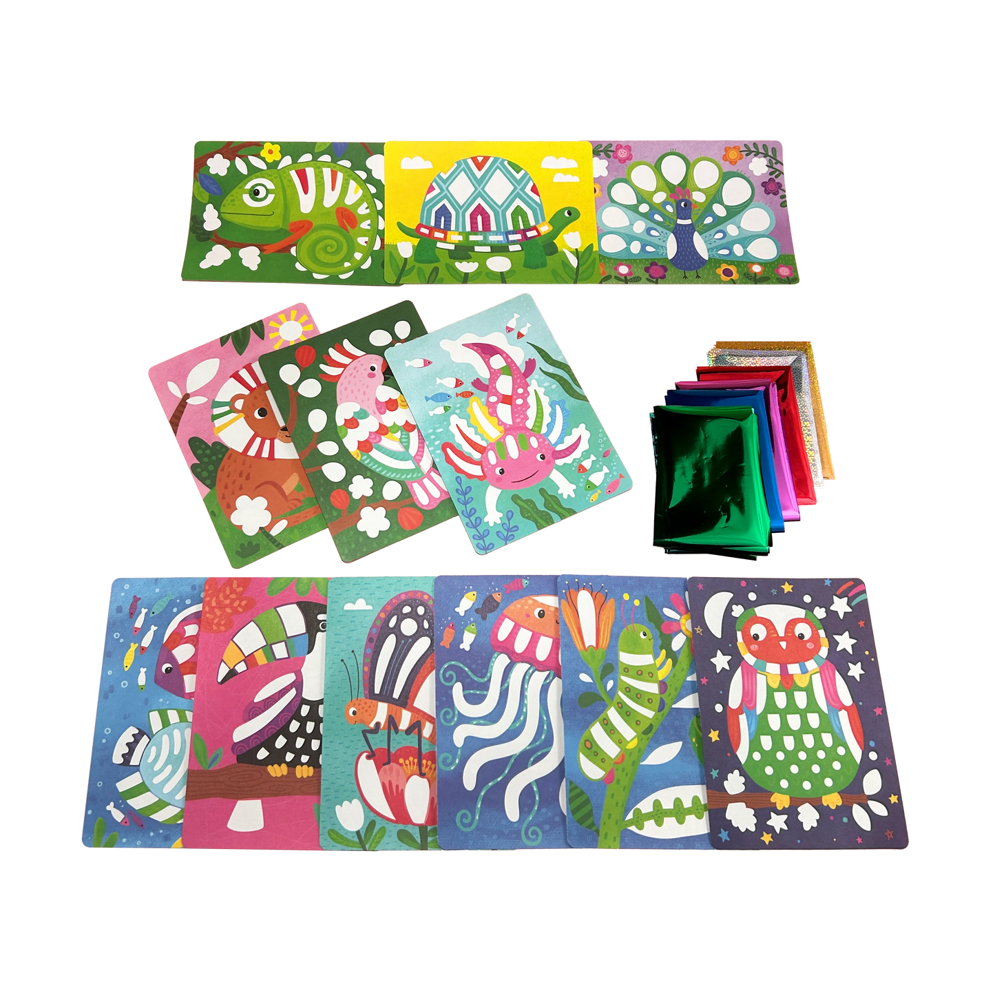 Foil-tastic: Foil Art & Coloring Fun - Awesome Animals (36 Piece Set)