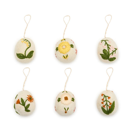 Easter Egg Embroidered Ornaments