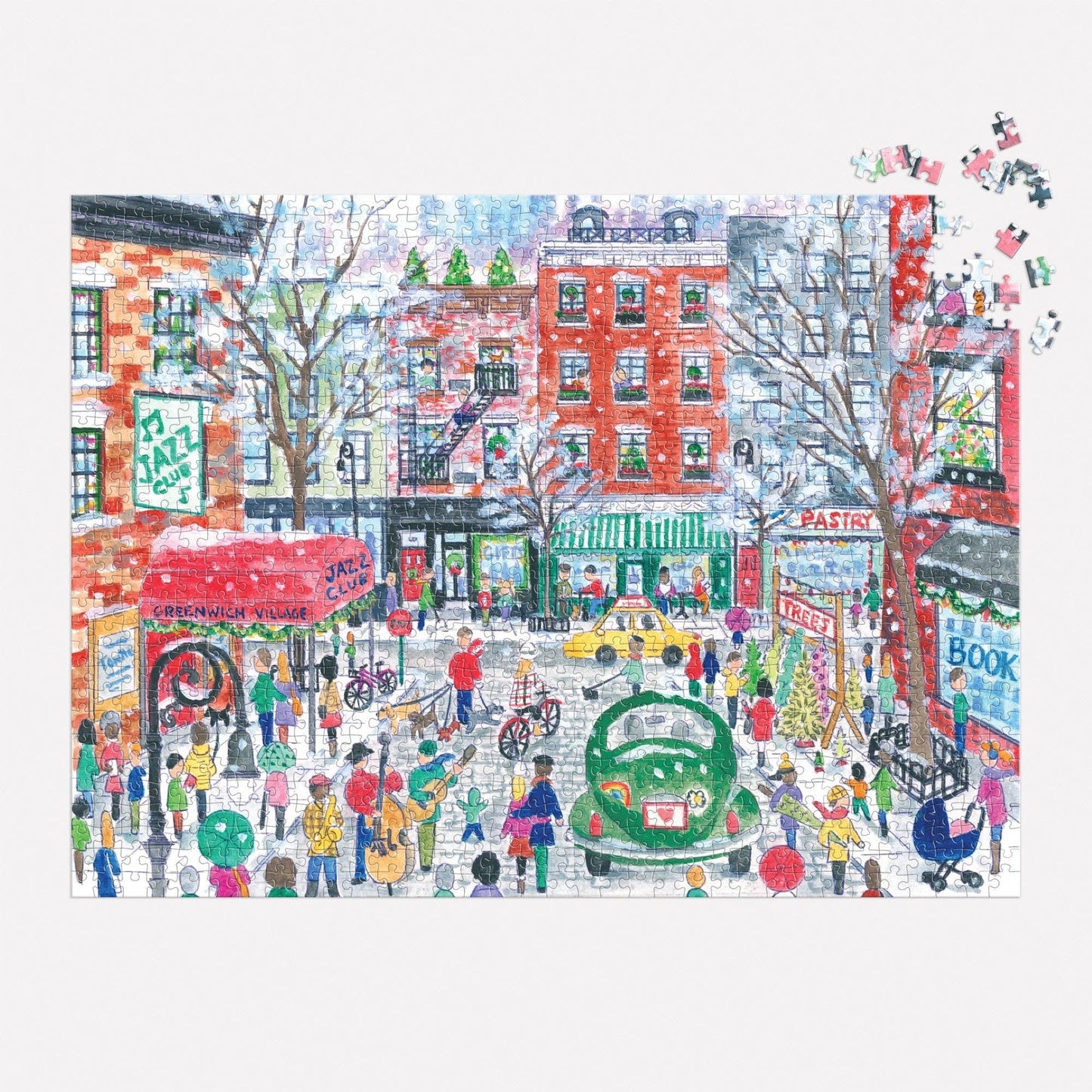 Michael Storrings Christmas in Greenwich Village 1000 Piece Puzzle