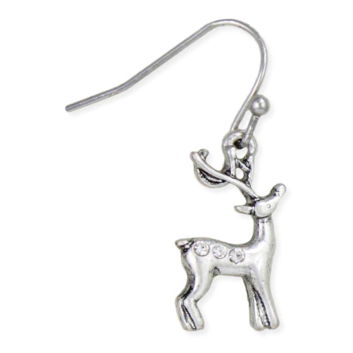 Winter Deer Silver Earrings