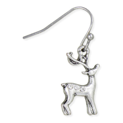 Winter Deer Silver Earrings