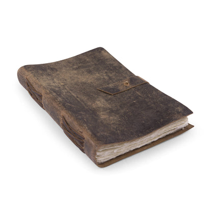 Scratched Brown Leather Journal (Multiple Sizes)