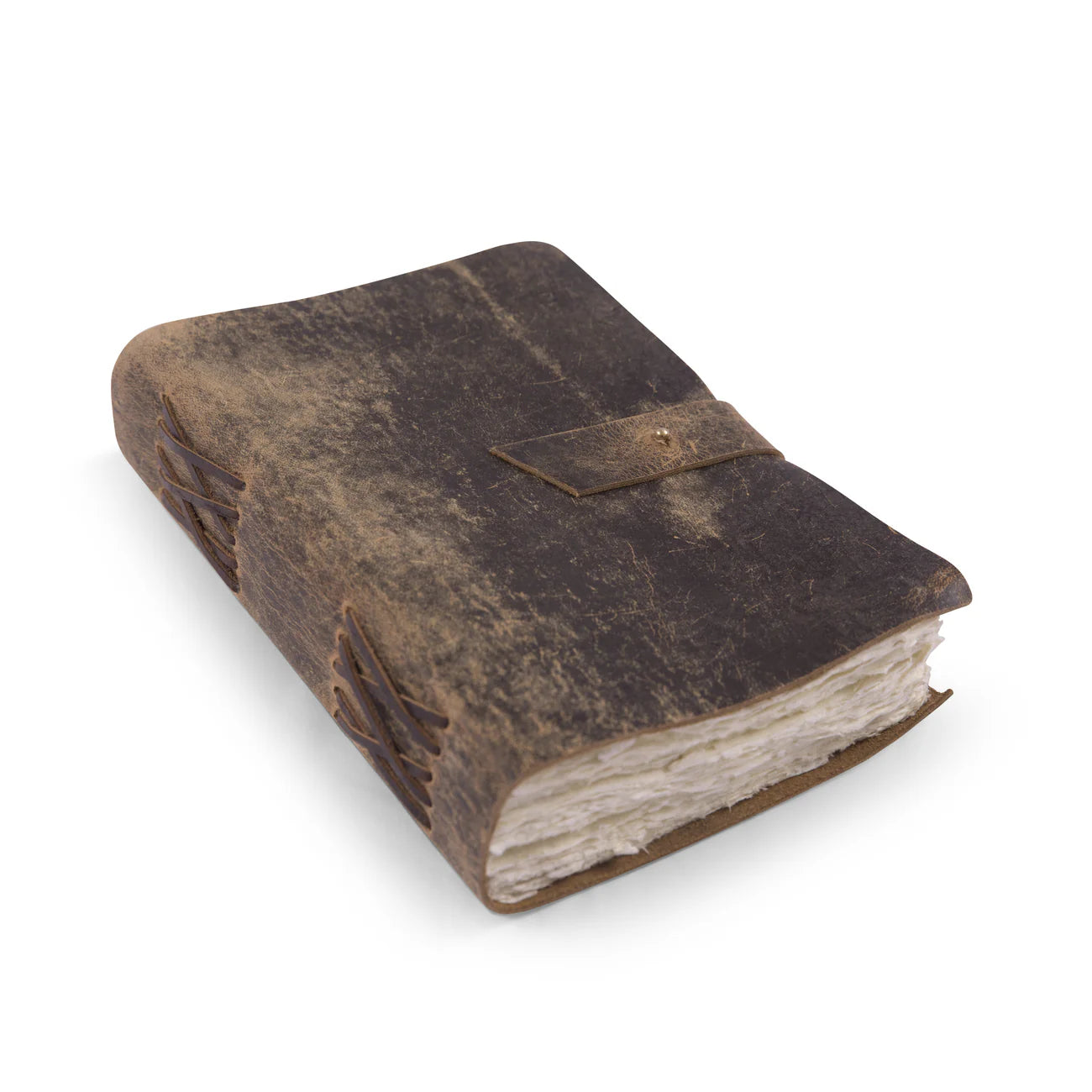 Scratched Brown Leather Journal (Multiple Sizes)