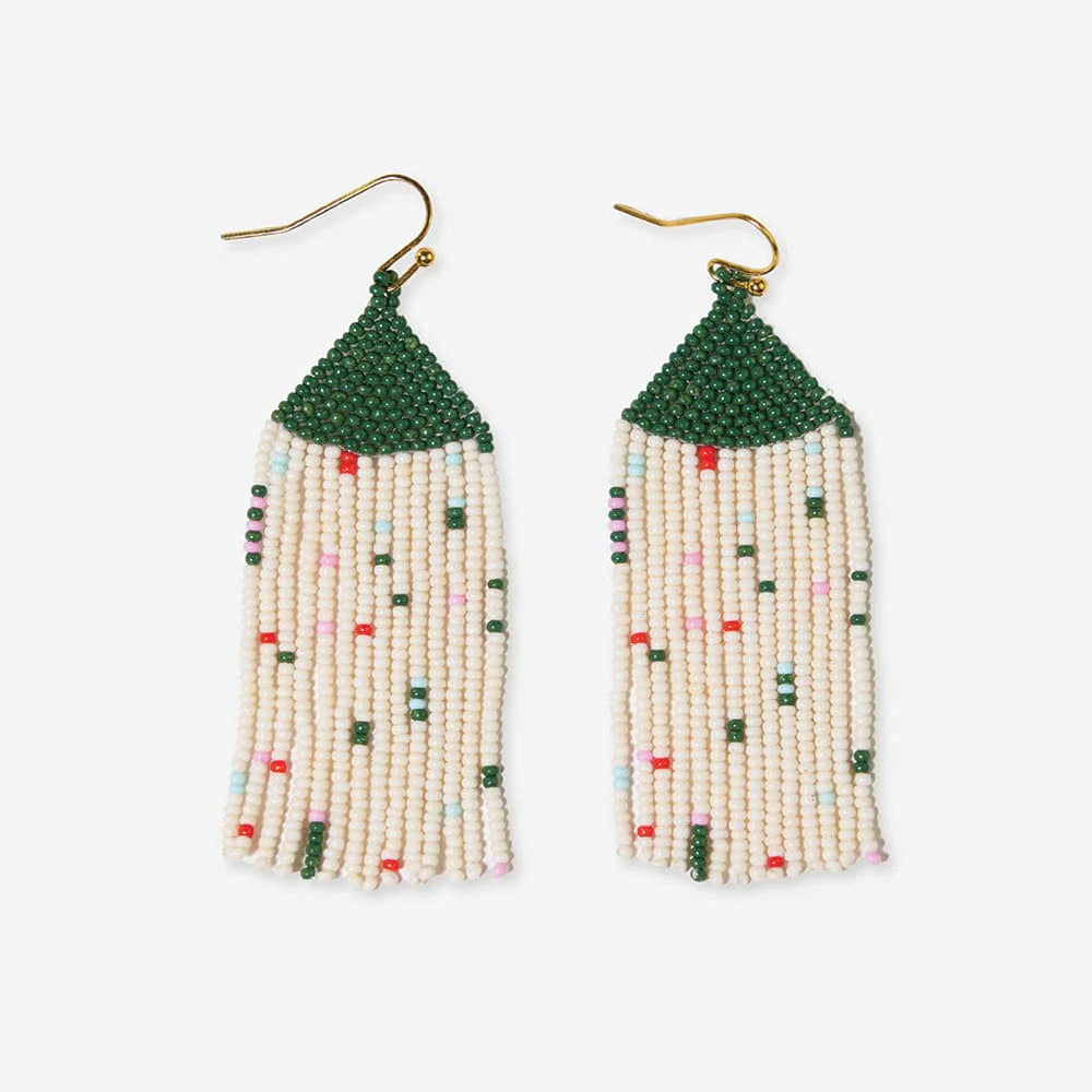 Agnes Confetti Beaded Fringe Earrings