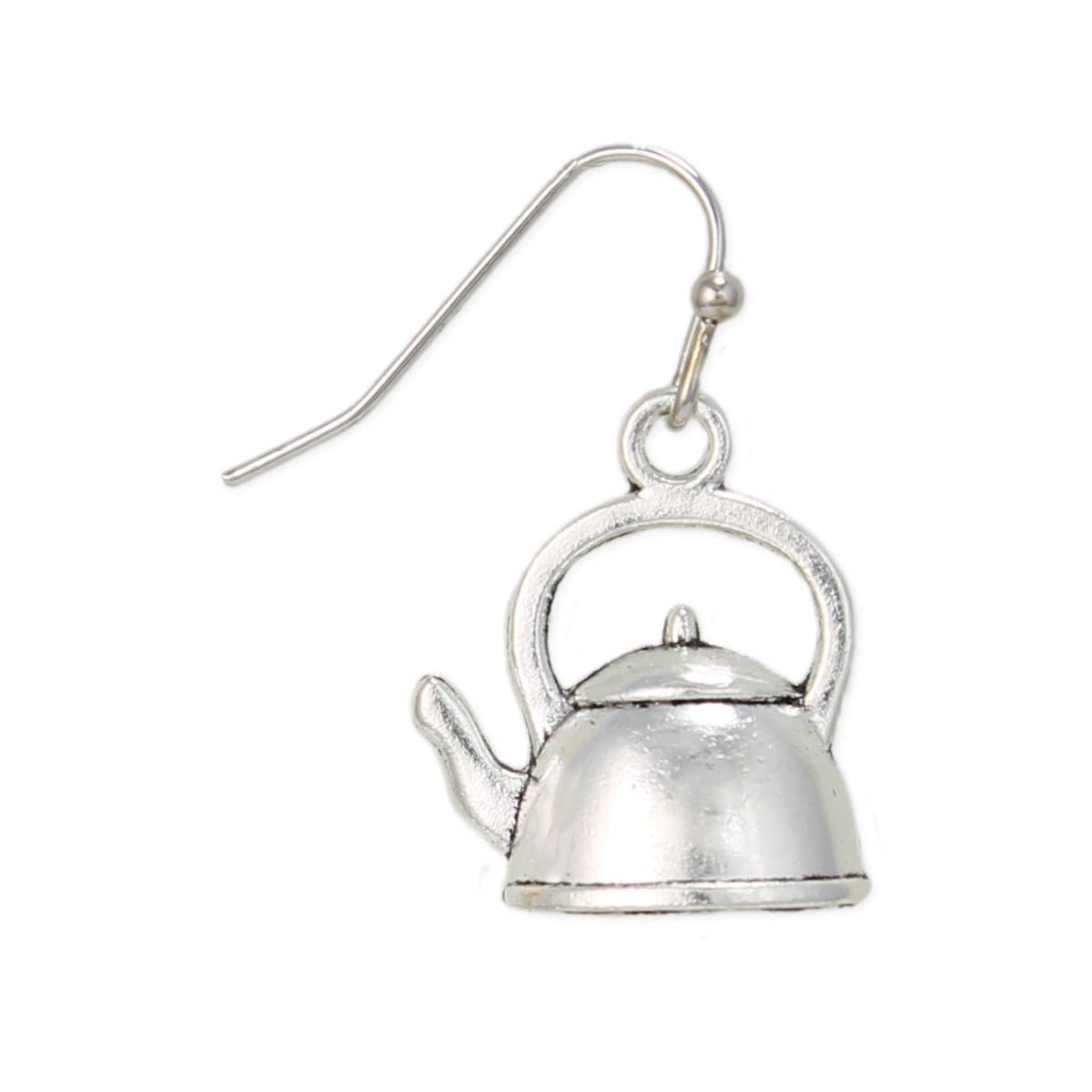 Put on the Kettle Silver Earrings