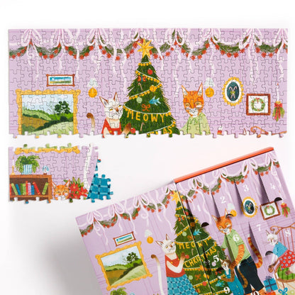 Meowy Christmas 12 Days of Puzzles 500 Piece Countdown