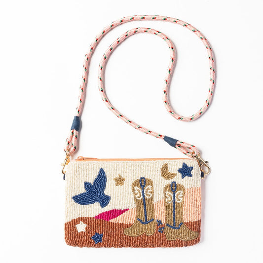 Boots Leila Seed Bead Clutch With Strap