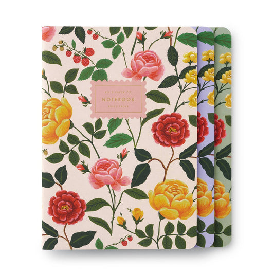 Assorted Set of 3 Roses Notebook