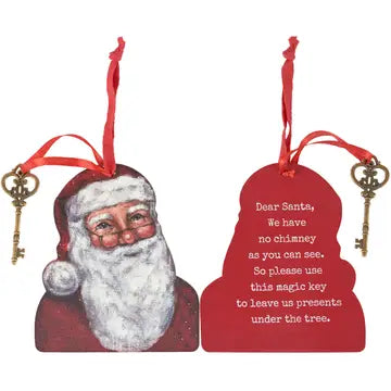 Merry Santa Key Ornament