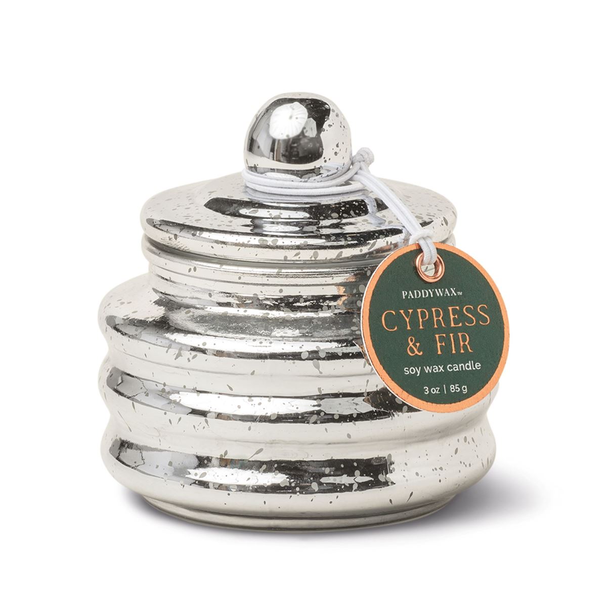 Cypress Fir Holiday 3oz. Beam Silver Mercury Glass Candle