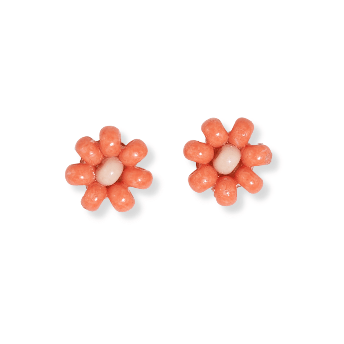Tina Two Color Beaded Post Earrings