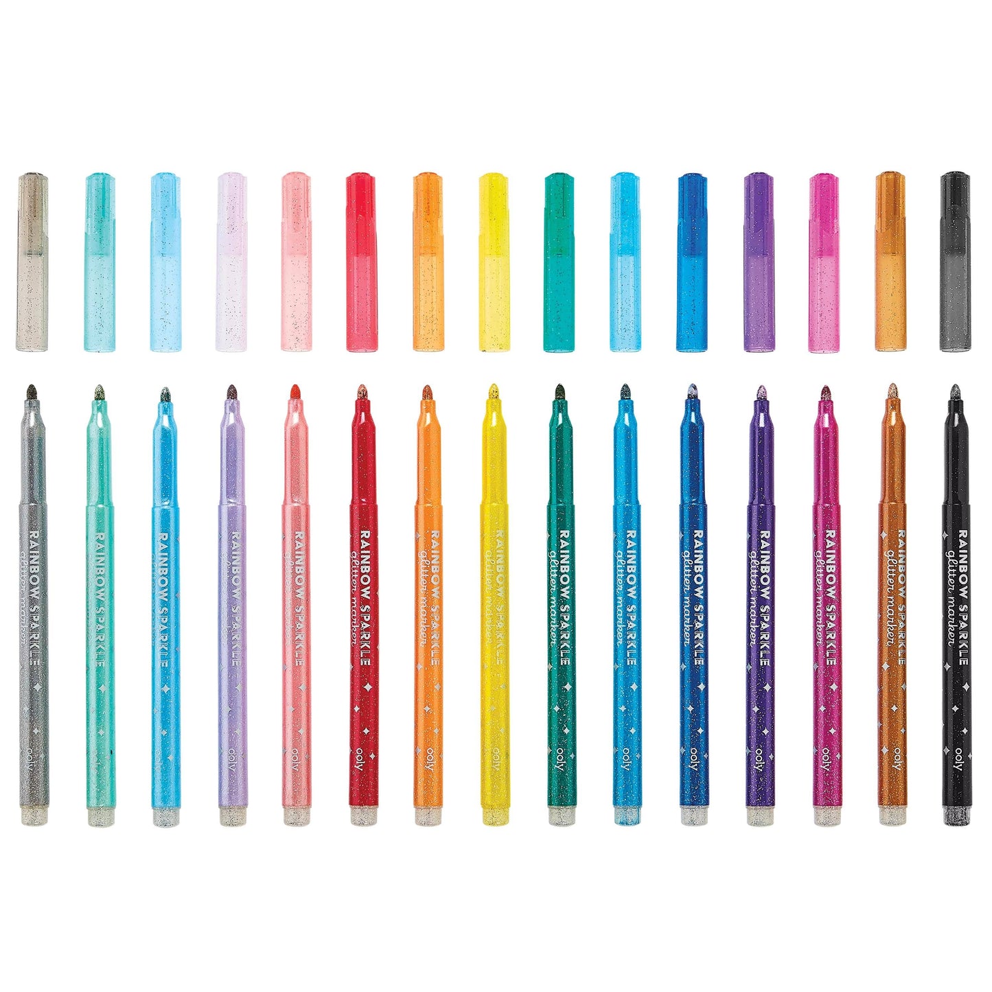 Rainbow Sparkle: Glitter Markers (Set of 15)