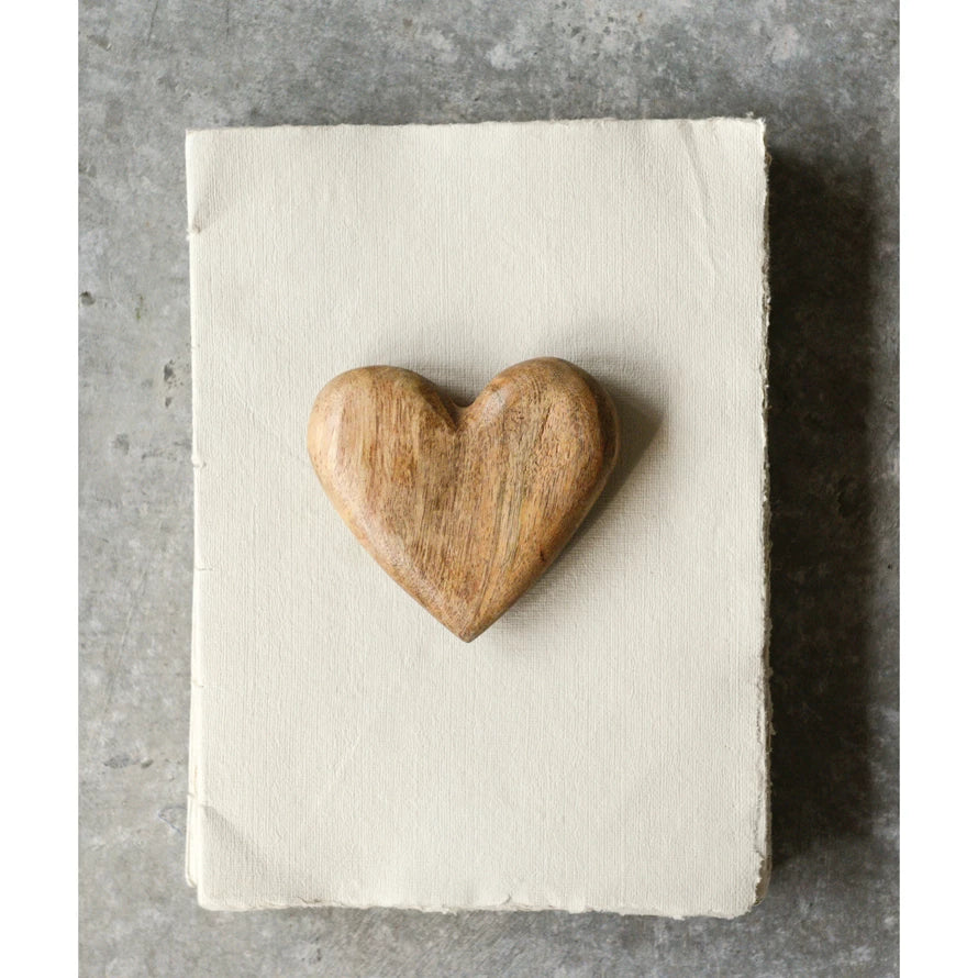 Hand Carved Mango Wood Heart