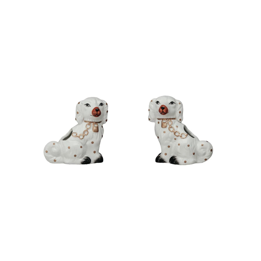 Ceramic Staffordshire Dog Shaped Toothpick Holder