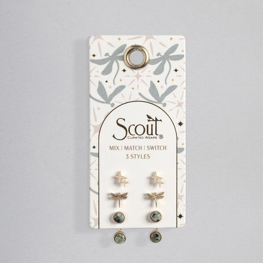 Stud Trio Ear Jacket Set