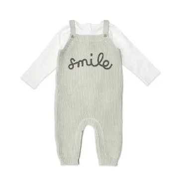 Chunky Sweater Knit Baby Overall Set