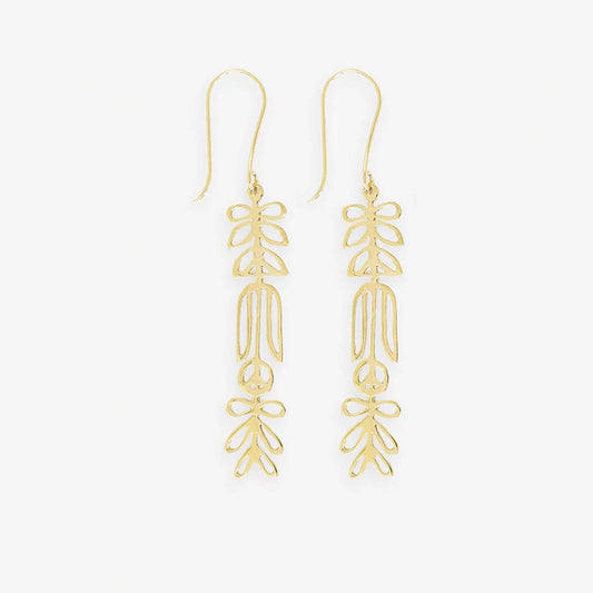Elsa Botanical Nordic Floral Drop Earring