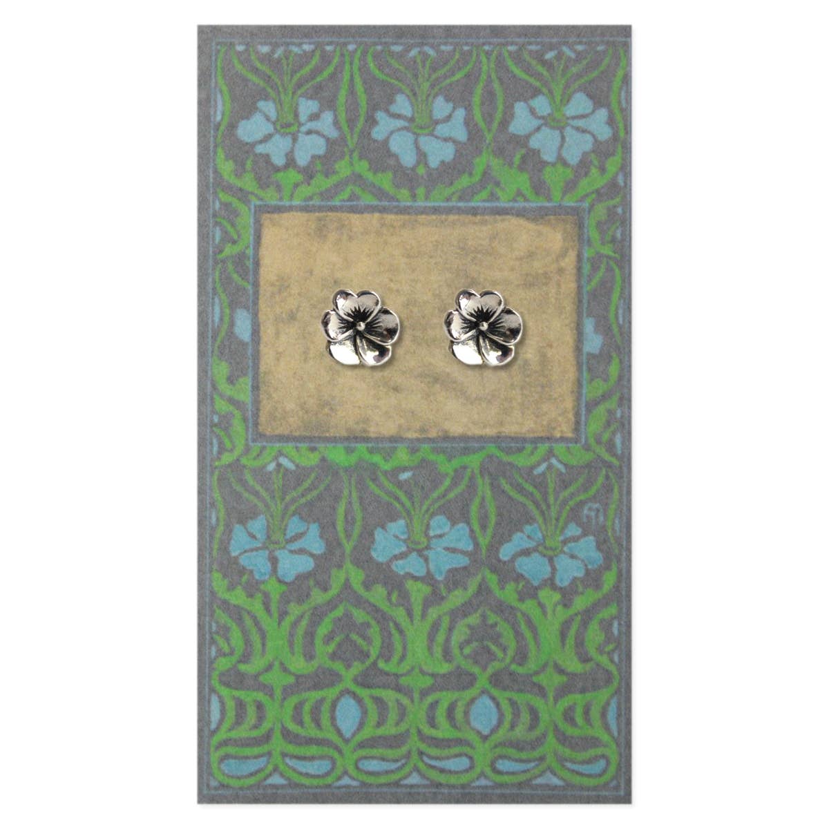 Book Lovers Silver Flower Post Earrings