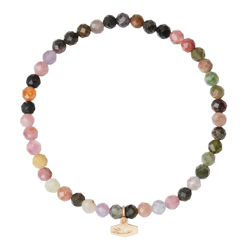 Mini Faceted Stone Stacking Bracelet