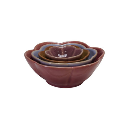 Stoneware Flower Shaped Prep Bowls