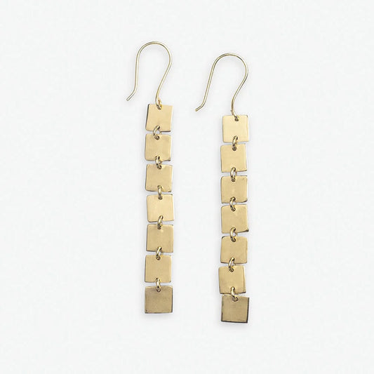 Jade Square Dangle Earring