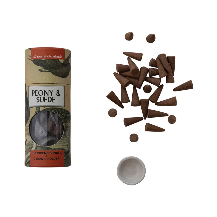 30 Piece Incense Cones with Incense Holder