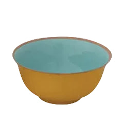 Enameled Stainless Steel Pinch Pot with Colored Edge