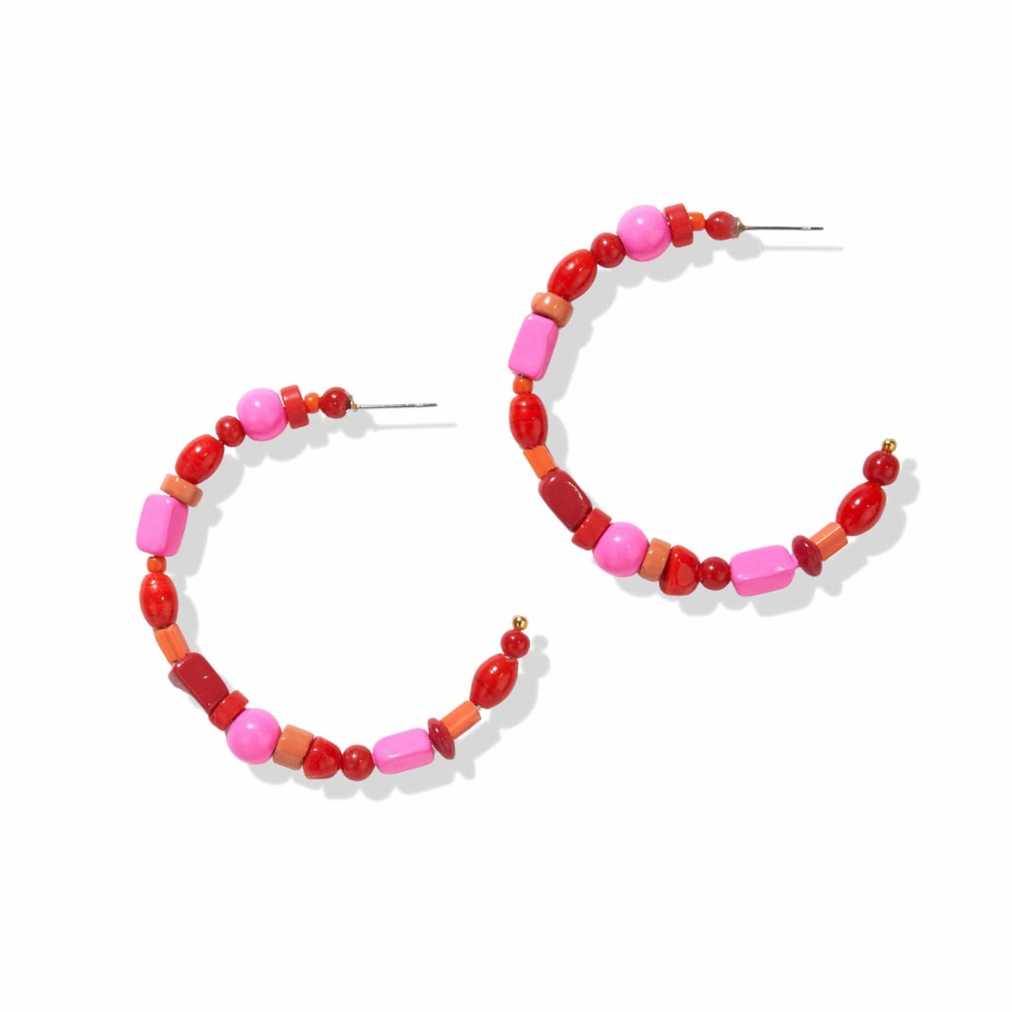 Annie Mixed Beaded Hoop Earrings