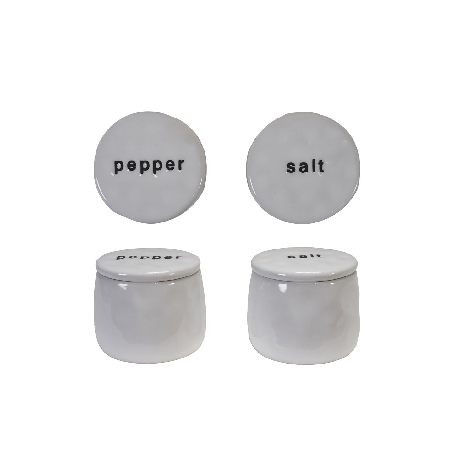 Salt & Pepper Pinch Pot Set, White