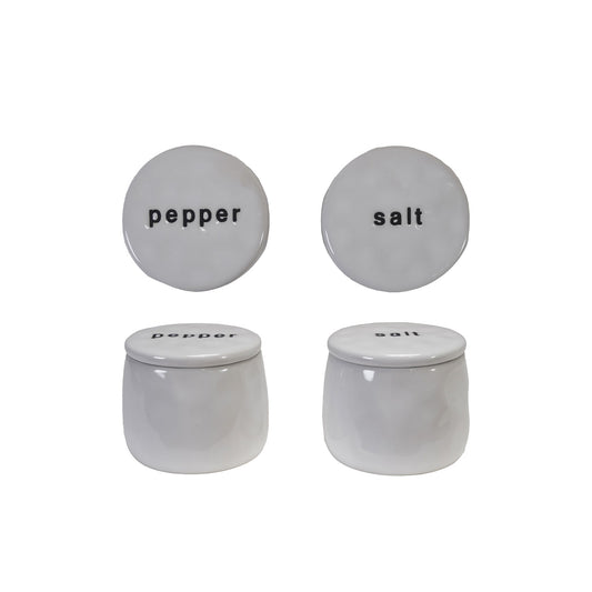 Salt & Pepper Pinch Pot Set, White