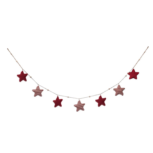 Plush Cottage Star Garland