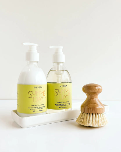 Shea Lotion & Hand Soap Set W/ Brush & Tray