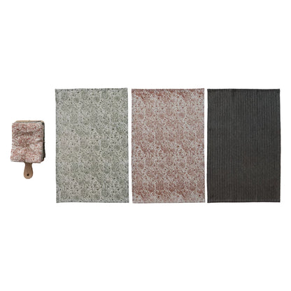 Tea Towels & Mango Wood Cheese/Serving Board