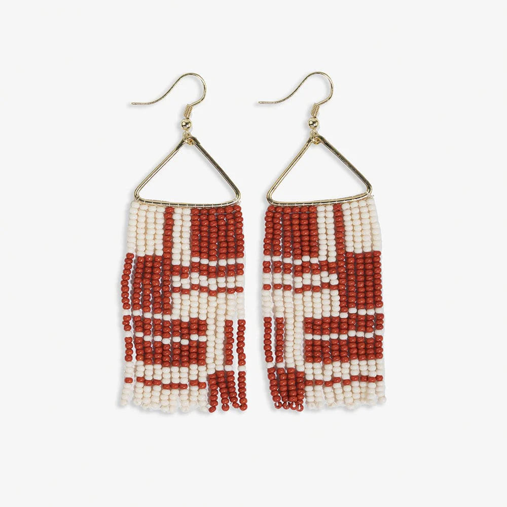 Whitney Shifting Blocks Beaded Fringe Earrings