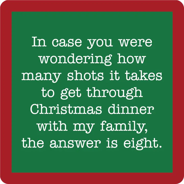 Drinks On Me Coasters- Holiday