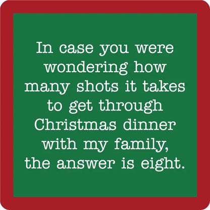 Drinks On Me Coasters- Holiday