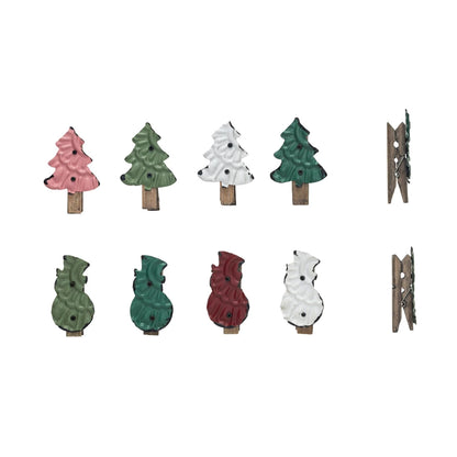 Metal Snowman/Tree Clips