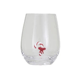 Stemless Wine Glass w/ Holiday Figure Inside, 8 Styles